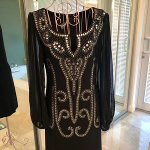 Black studded cocktail dress, size 4.